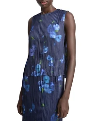 Poppy Blur Crushed Satin Top
