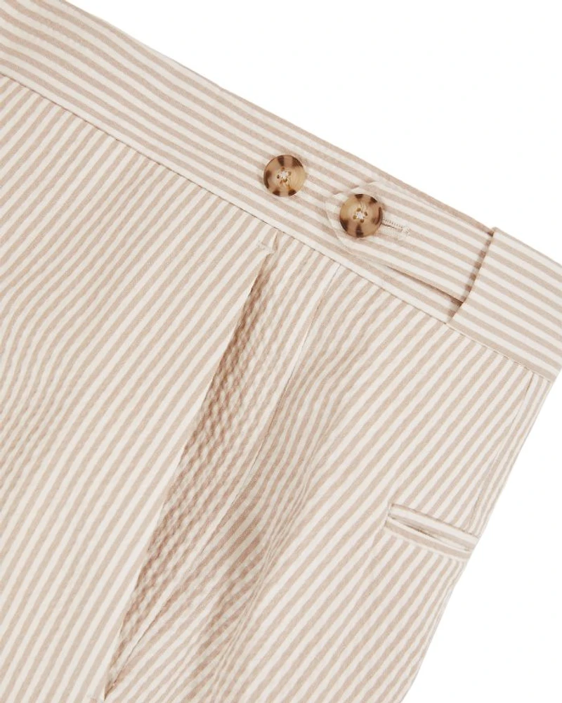 Slim Fit Seersucker Mixer Trousers