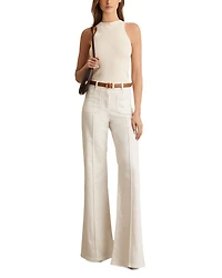 Sakura Flare Patch Pocket Jeans Ecru