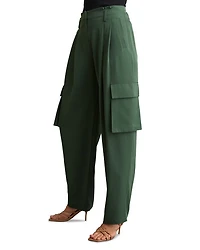 Orla Wide Leg Pleated Cargo Trousers