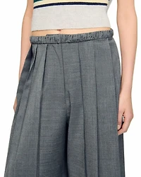 Pleated Long Shorts