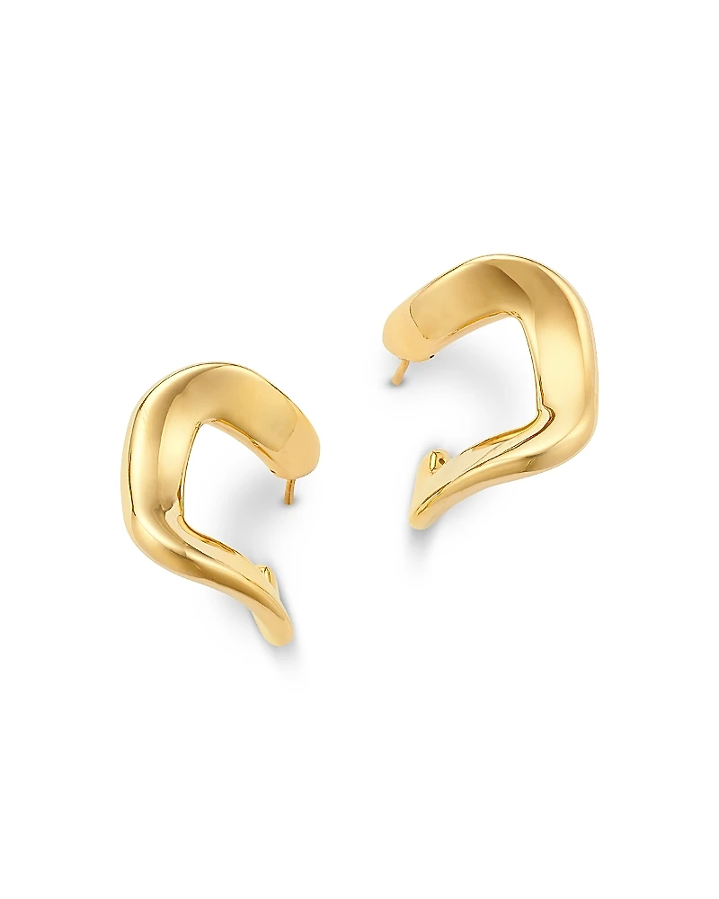 Bloomingdale's Fine Collection Square Twist Hoop Earrings 14K Yellow Gold