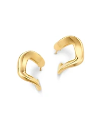 Bloomingdale's Fine Collection Square Twist Hoop Earrings 14K Yellow Gold