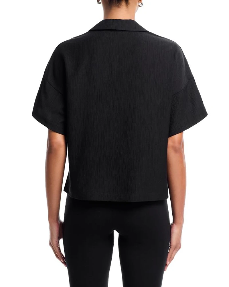 Textured Popover Camp Shirt