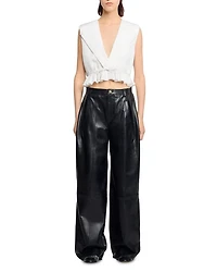 Ruffled Cropped Top
