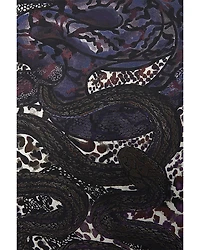 Zadig & Voltaire Snake Print Mixed Silk Square Scarf