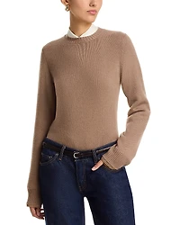 Fabiana Filippi Platinum Wool Blend Diamante Crewneck Sweater