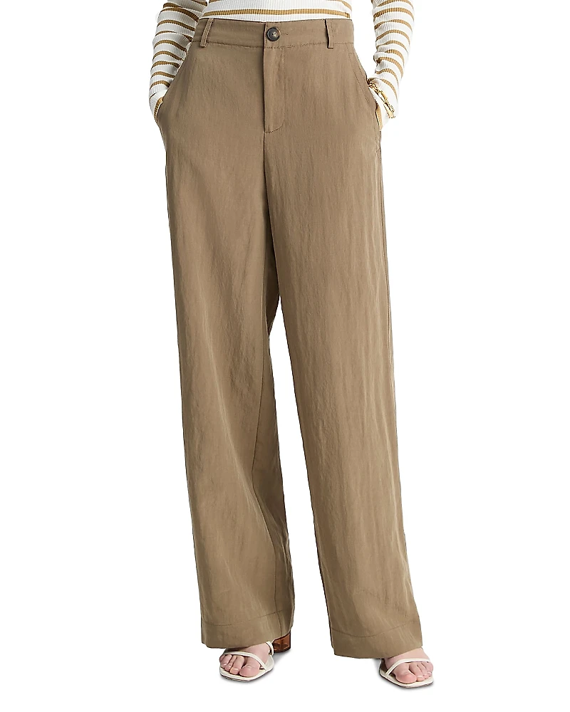 Vince Mid Rise Relaxed Wide Leg Pants