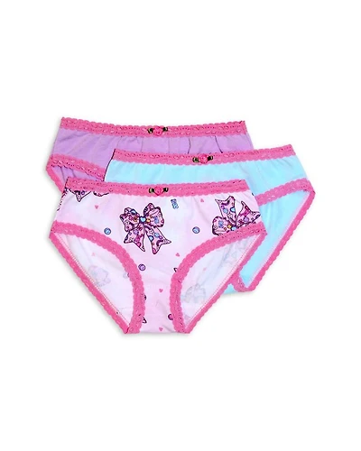 Girls' Stretch Lace Trim Underwear, 3 Pack - Little Kid