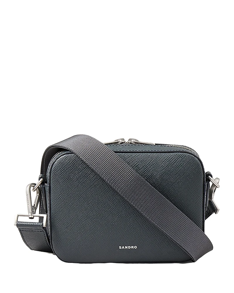 Sandro Men's Small Saffiano Leather Bag