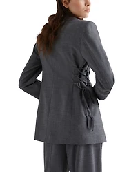 Lace Up Blazer