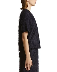 Short Sleeve Eyelash Top