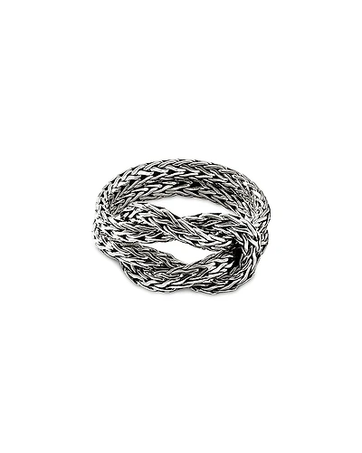 John Hardy Sterling Silver Love Knot Weave Ring