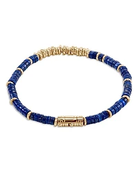 14K Yellow Gold Heishi Lapis Lazuli Bracelet