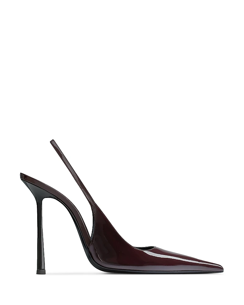 Saint Laurent Women's Vendome Flared Stiletto High Heel Slingback Pumps