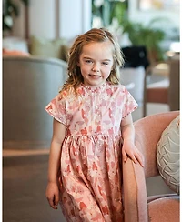 Girls' Artistry Poplin Short Sleeve Dress - Little Kid