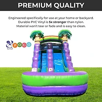 Inflatable Water Slide (Without Blower) - 21' x 9' x 12' Foot Backyard Inflatable Slide for Summer Fun - Slide with Water Pool for Kids