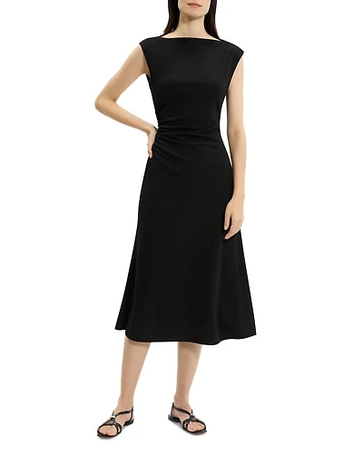 Boat Neck Midi Dress