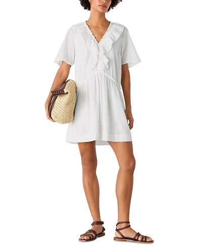 Ruffled Trapeze Mini Dress
