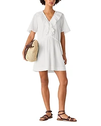 Whistles Ruffled Trapeze Mini Dress