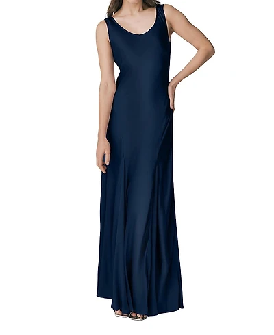 Ghost London Willow Satin Maxi Sip Dress