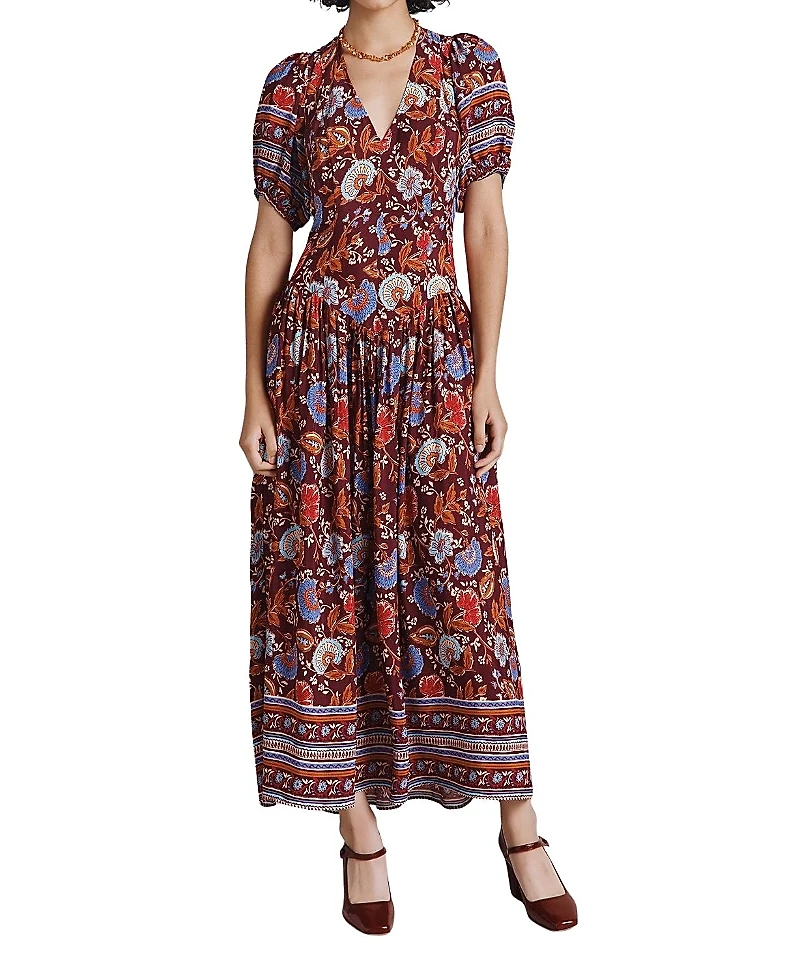 Ghost London Christy Crepe Midi Tea Dress