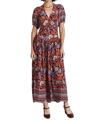 Ghost London Christy Crepe Midi Tea Dress