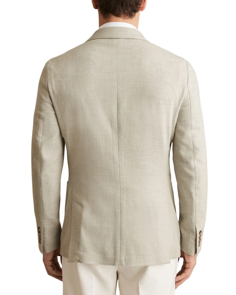 Textured Notch Lapel Blazer