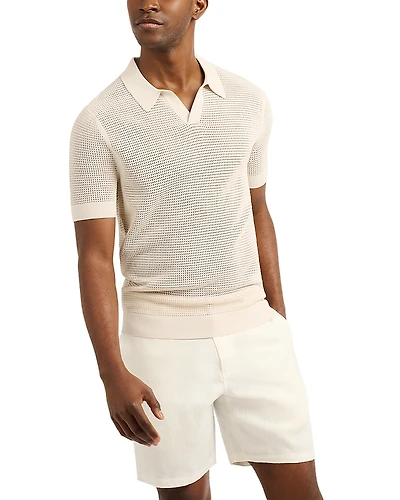 Onia Mesh Knit Polo Shirt