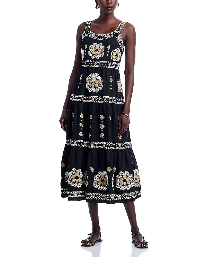 Elie Tahari Ellisah Embroidered Dress