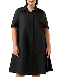 Estelle Plus Obsidian Shirt Dress