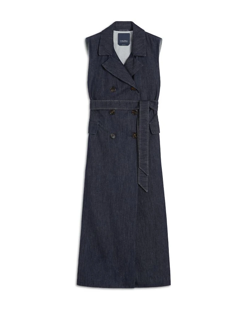 Greta Ultramarine Denim Waistcoat Dress