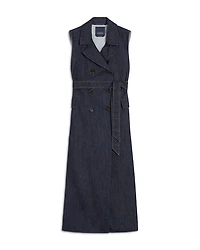 Greta Ultramarine Denim Waistcoat Dress
