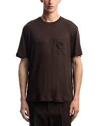Regular Fit Pocket Linen Tee