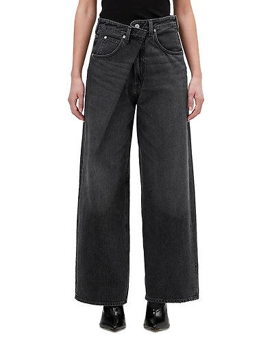 Agolde Vana Fold High Rise Wide Leg Jeans