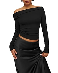 Elio Off-the-Shoulder Top Knit