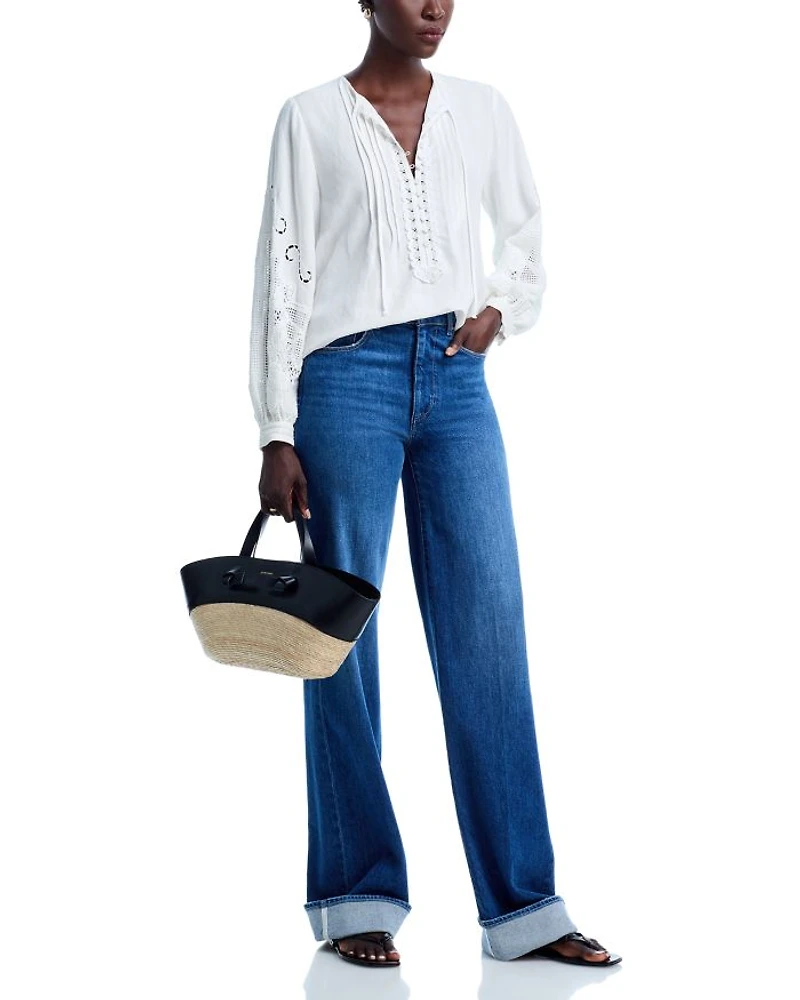Juni Lace Trim Top