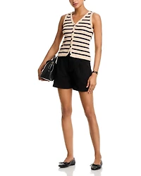 Sade Striped Sleeveless Sweater