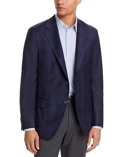 Peter Millar Brushed Plaid Hyperlight Regular Fit Soft Jacket