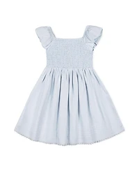 Hope & Henry Girls' Organic Sateen Cap Sleeve Special Occasion Smocked Flower Girl Dress - Little Kid, Big Kid