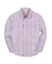 Unisex Hope & Henry Boys' Organic Stretch Poplin Long Sleeve Button Down Shirt