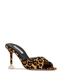 Aquazzura Women's Bisous 85 Calf Hair Sandals