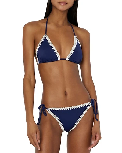 Crocheted Trim Bikini Top