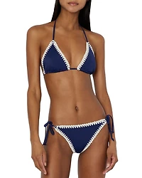 Crocheted Trim Bikini Top