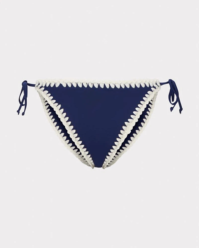 Crocheted Trim Tie Side Bottom