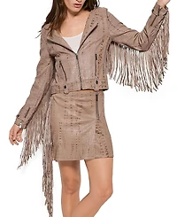 As by Df One Love Fringe Moto Jacket