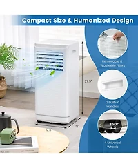 BTU Portable Air Conditioner with Dehumidifier & Fan Mode