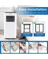 6000 BTU (9000 BTU ASHAR) Portable Air Conditioner 3-in-1 AC Unit with Cool Dehum Fan Sleep Mode