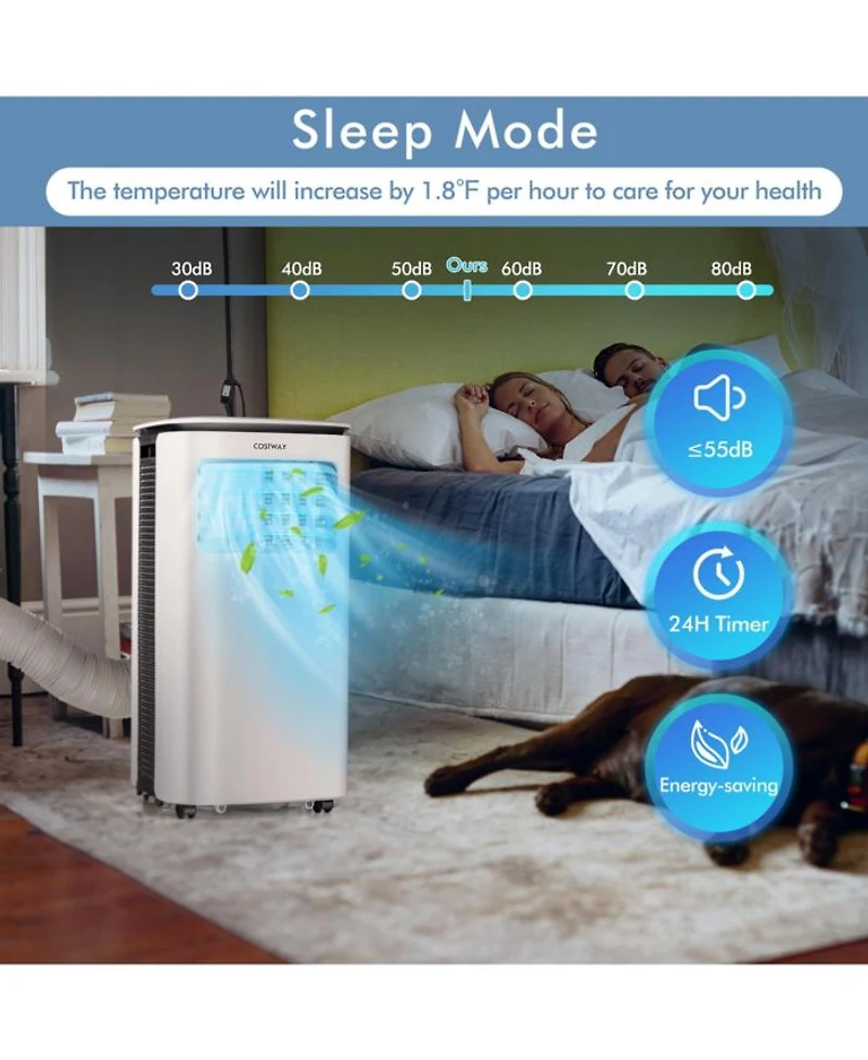9000 BTU Air Cooler 3 in 1 Portable Air Conditioner w/Fan & Dehumidifier