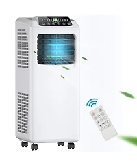 Costway 9,000 Btu Portable Air Conditioner & Dehumidifier Function Remote w/ Window Kit